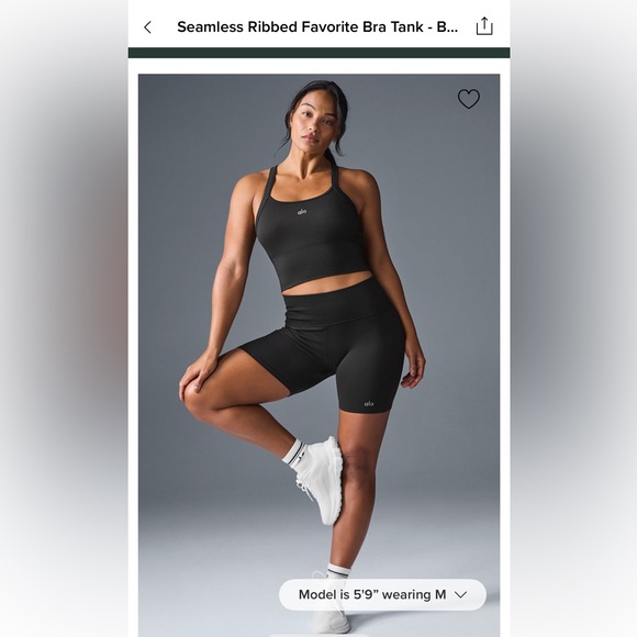 Alo Favorite Ribbed Bra Top - Picture 3 of 5